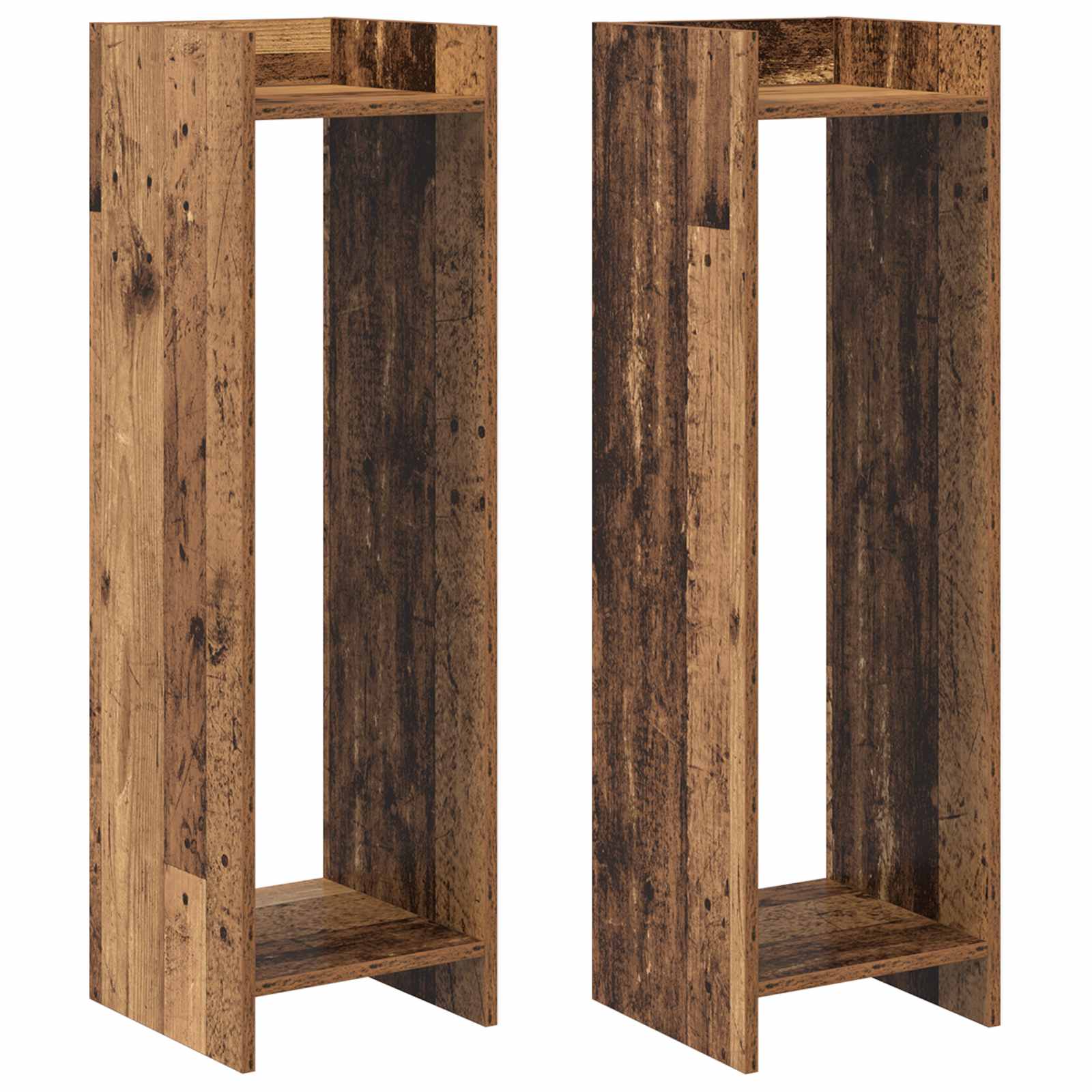 Pflanzenständer 2 pcs Altholz 30 x 30 x 100 cm Holzwerkstoff