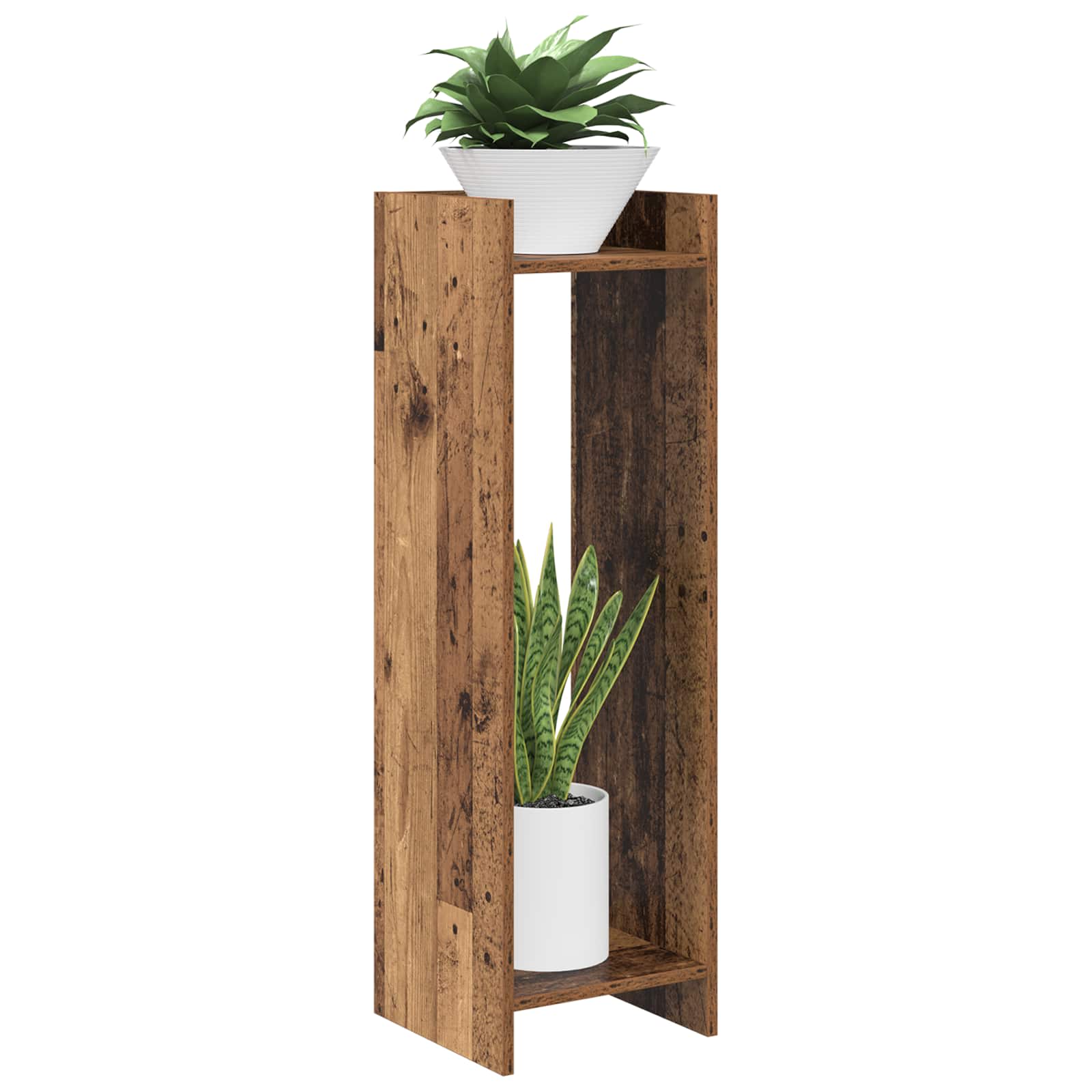 Pflanzenständer 2 pcs Altholz 30 x 30 x 100 cm Holzwerkstoff