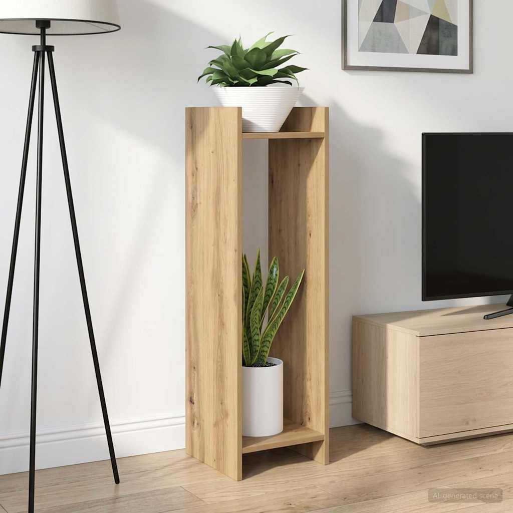 Pflanzenständer mit Regal 2 pcs Artisan-Eiche 30 x 30 x 100 cm