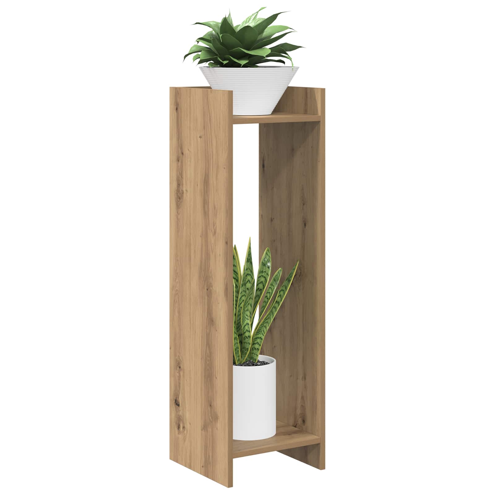 Pflanzenständer mit Regal 2 pcs Artisan-Eiche 30 x 30 x 100 cm