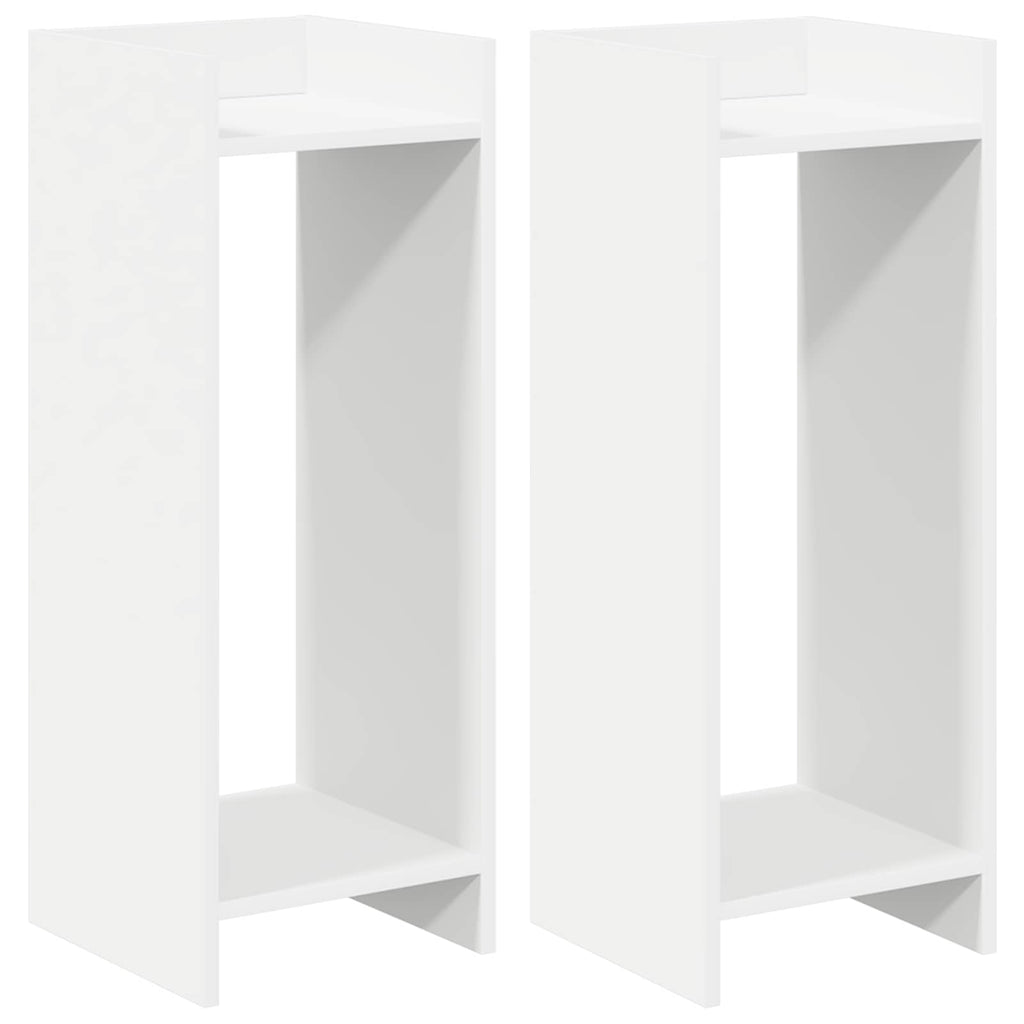 Pflanzenständer 2 pcs Weiß 30 x 30 x 80 cm Holzwerkstoff