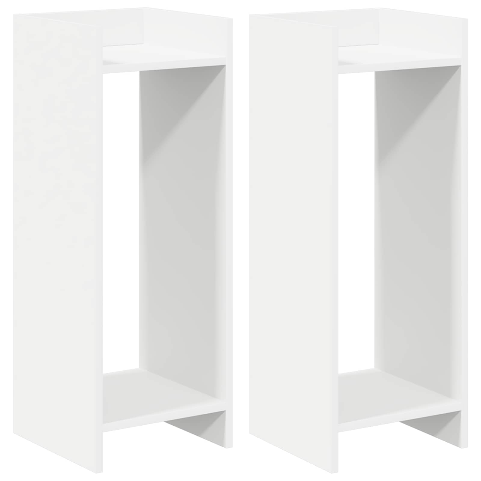 Pflanzenständer 2 pcs Weiß 30 x 30 x 80 cm Holzwerkstoff