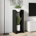 Pflanzenständer mit Regal 2 pcs Schwarze Eiche 30 x 30 x 80 cm