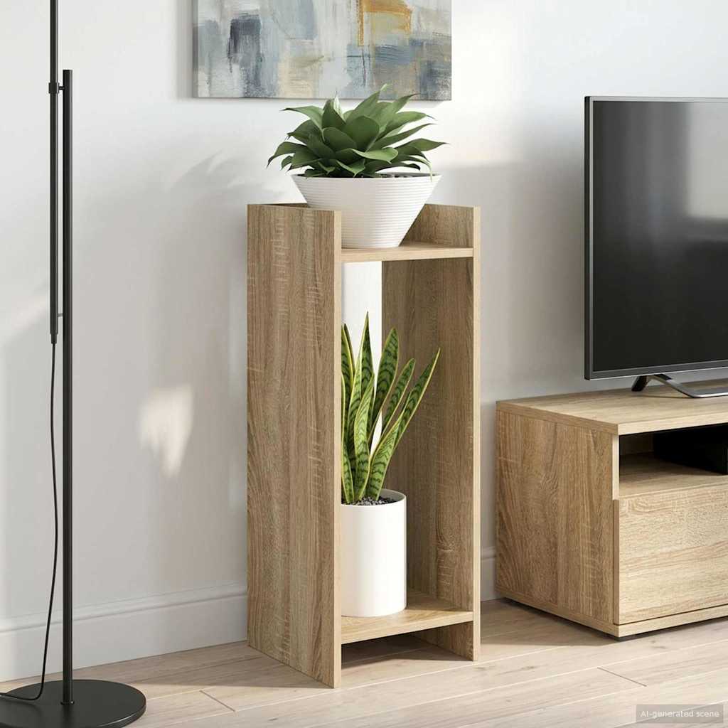 Pflanzenständer mit Regal 2 pcs Sonoma-Eiche 30 x 30 x 80 cm