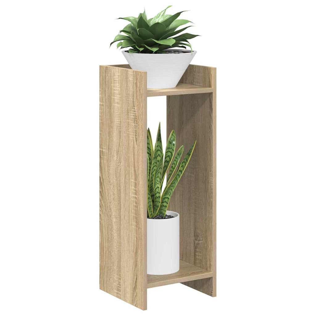 Pflanzenständer mit Regal 2 pcs Sonoma-Eiche 30 x 30 x 80 cm