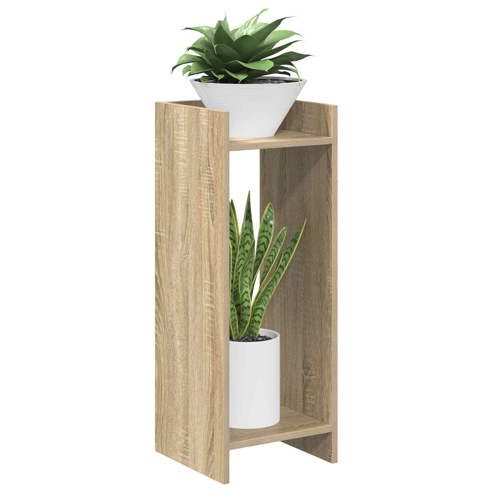Pflanzenständer mit Regal 2 pcs Sonoma-Eiche 30 x 30 x 80 cm