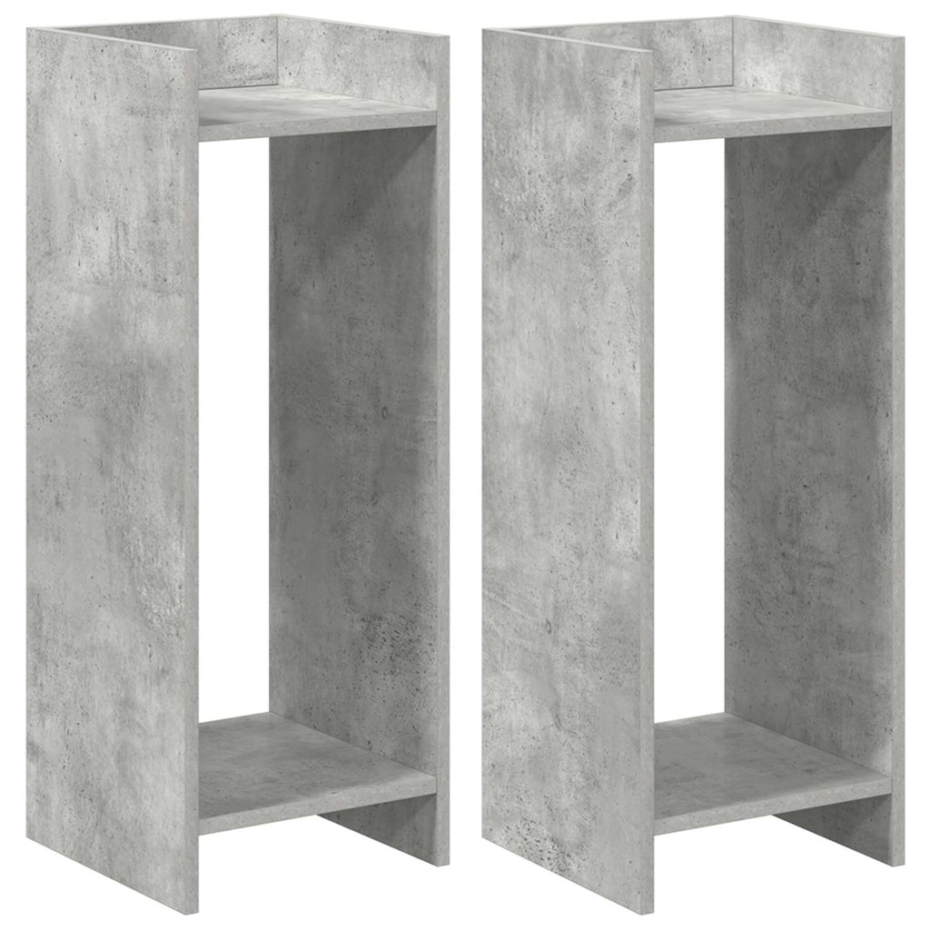 Pflanzenständer 2 pcs Betongrau 30 x 30 x 80 cm Holzwerkstoff
