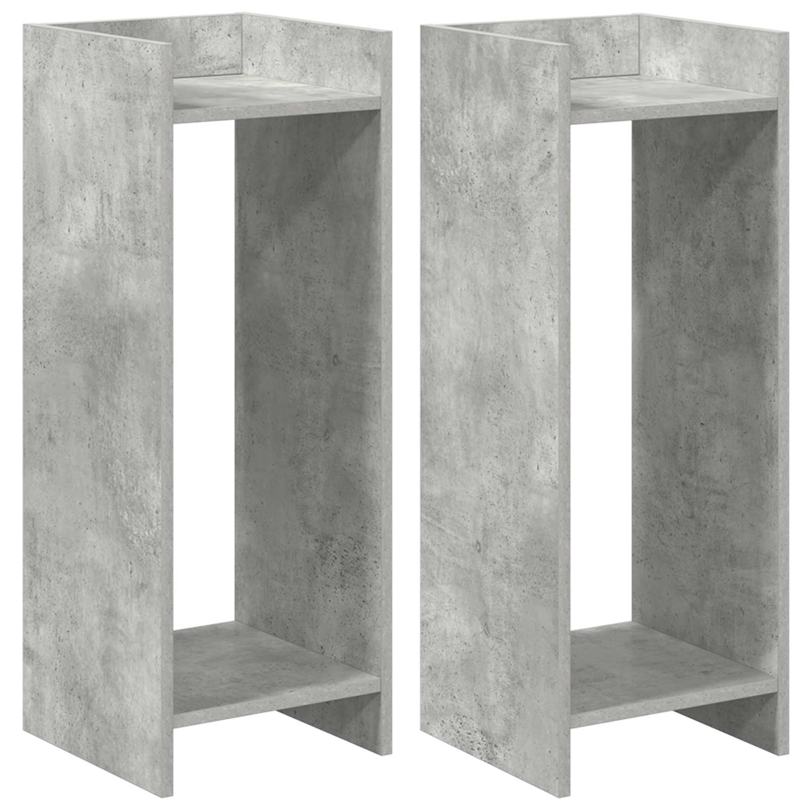 Pflanzenständer 2 pcs Betongrau 30 x 30 x 80 cm Holzwerkstoff