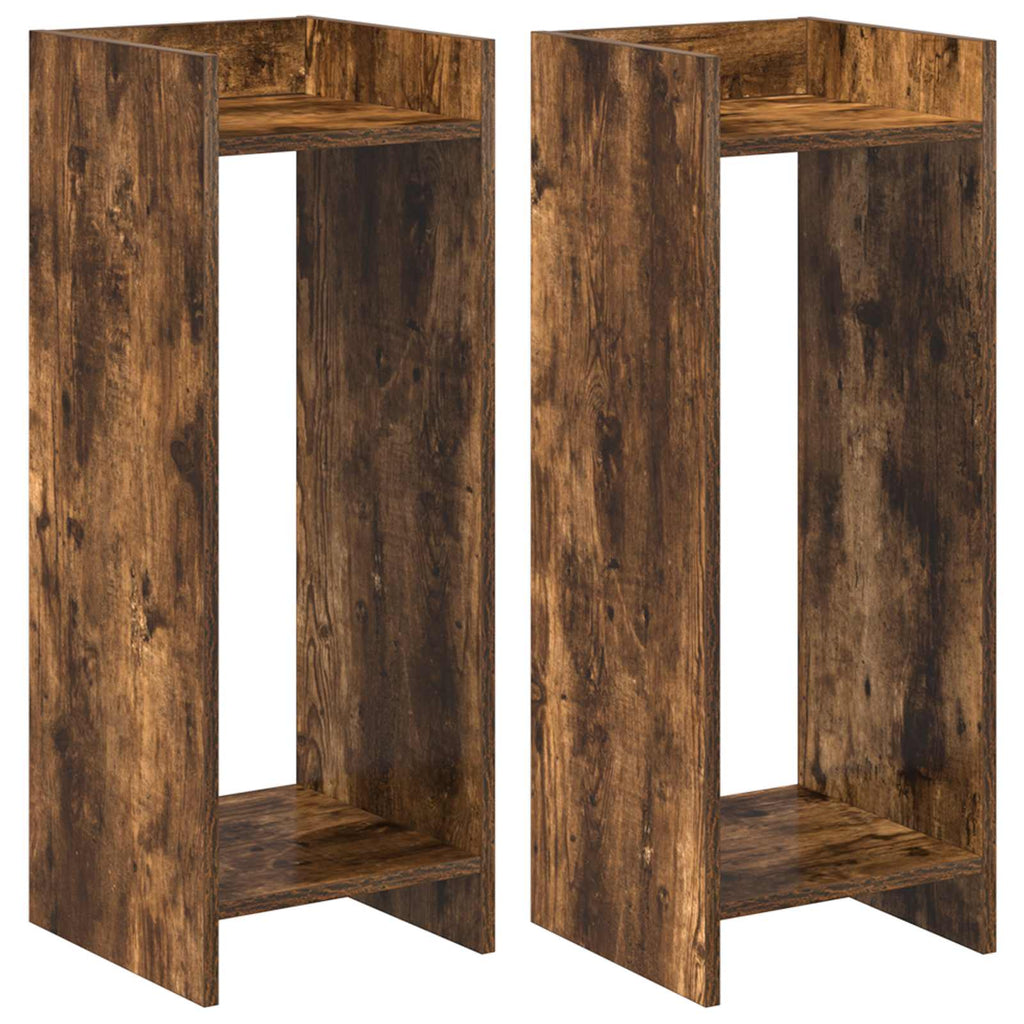 Pflanzenständer 2 pcs Geräucherte Eiche 30 x 30 x 80 cm