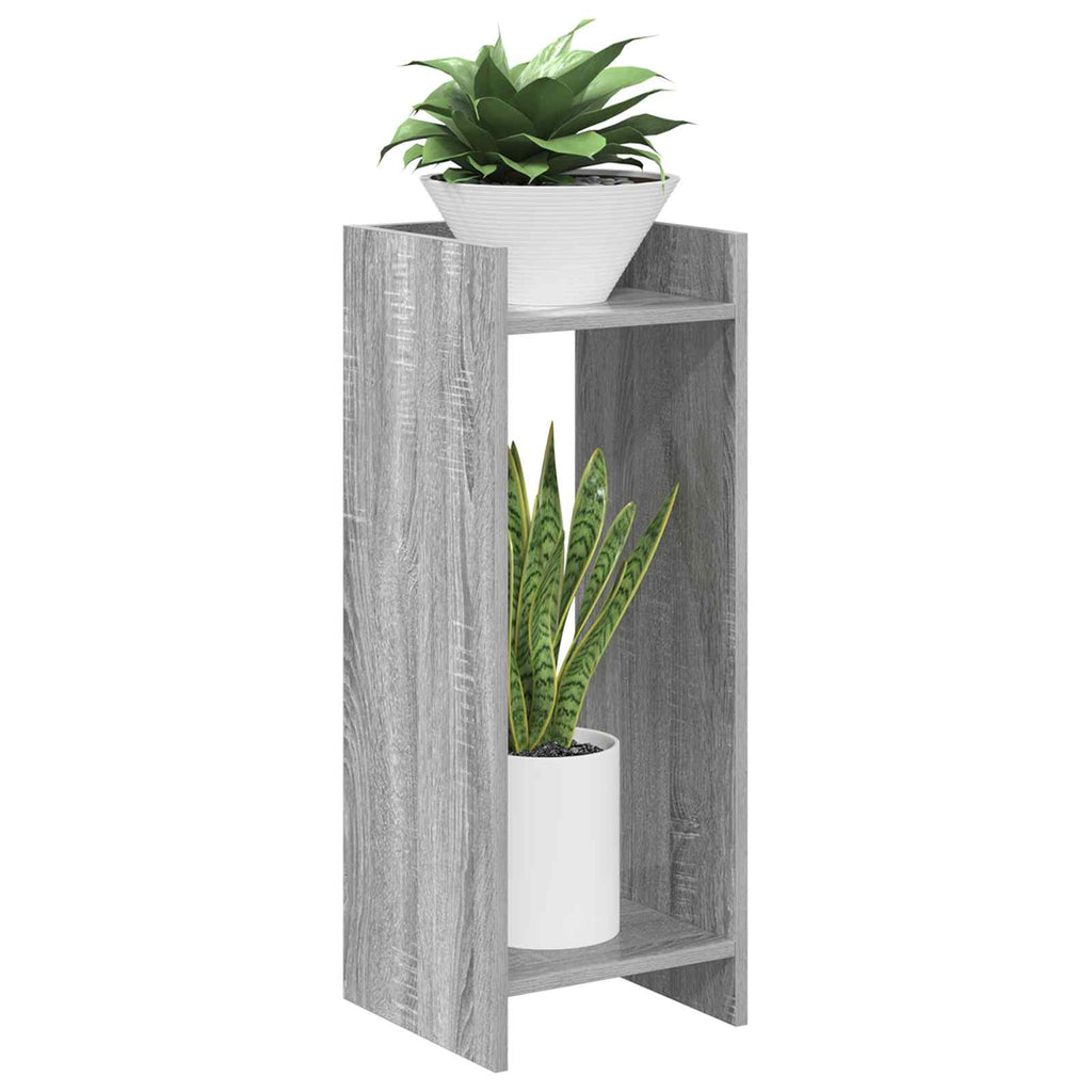 Pflanzenständer mit Regal 2 pcs Graues Sonoma 30 x 30 x 80 cm