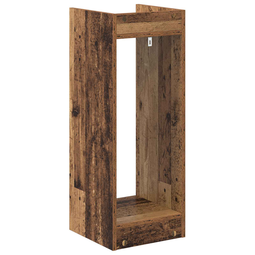 Pflanzenständer mit Regal Altholz 30 x 30 x 80 cm Holzwerkstoff