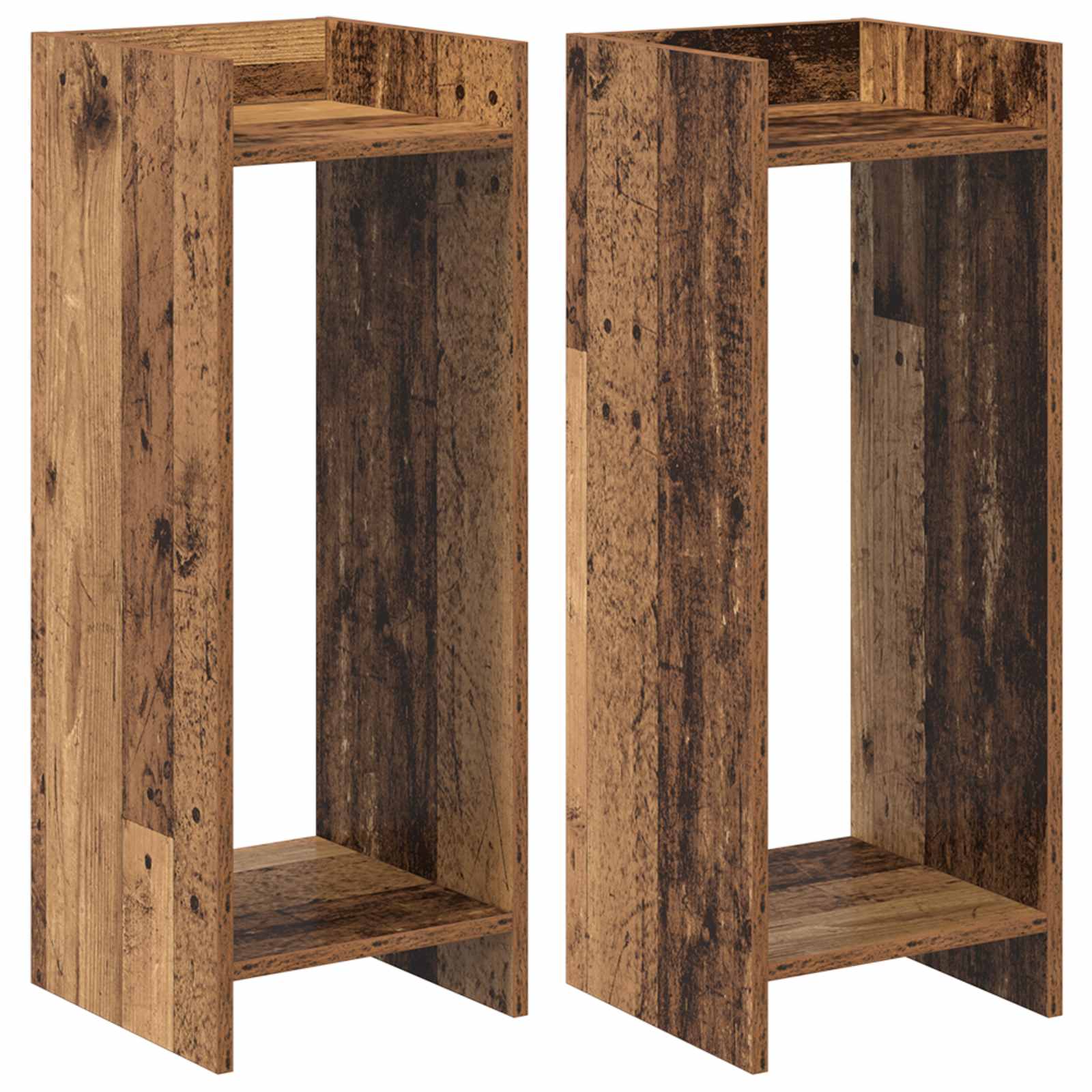 Pflanzenständer 2 pcs Altholz 30 x 30 x 80 cm Holzwerkstoff