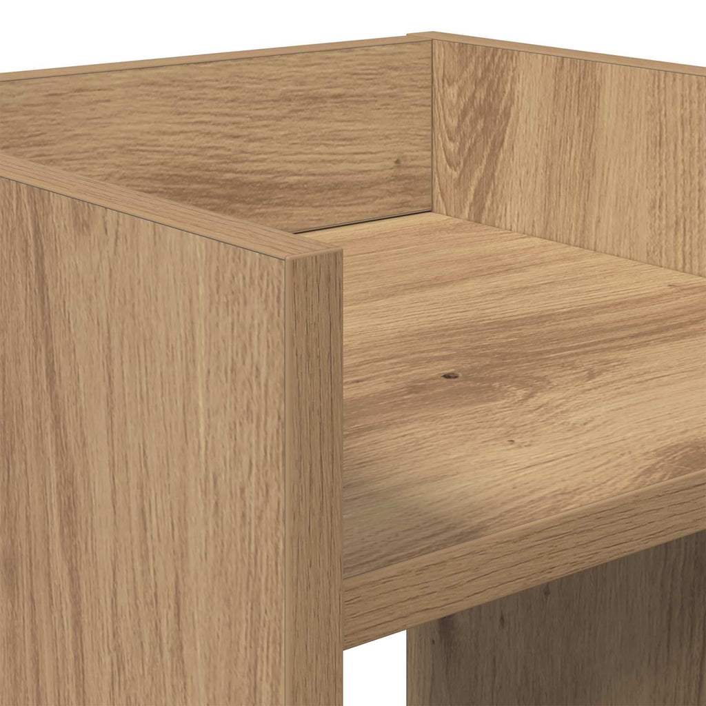 Pflanzenständer mit Regal 2 pcs Artisan-Eiche 30 x 30 x 80 cm