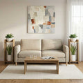 Pflanzenständer mit Regal 2 pcs Artisan-Eiche 30 x 30 x 80 cm