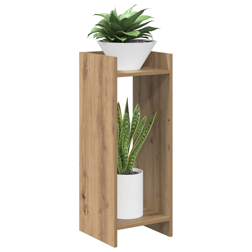 Pflanzenständer mit Regal 2 pcs Artisan-Eiche 30 x 30 x 80 cm
