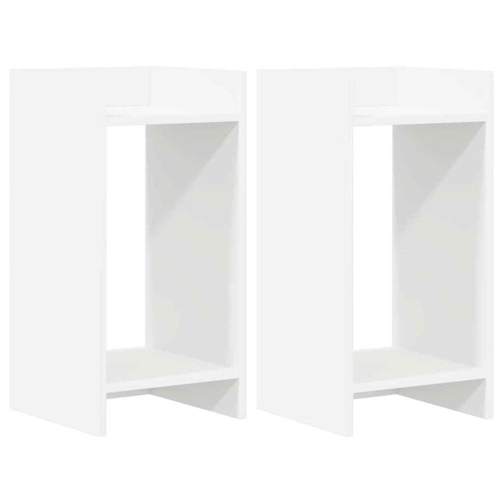 Pflanzenständer 2 pcs Weiß 30 x 30 x 60 cm Holzwerkstoff