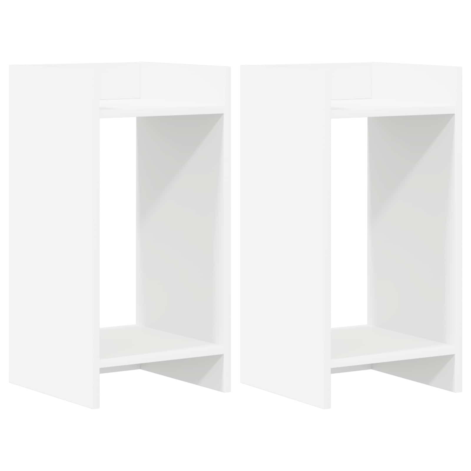 Pflanzenständer 2 pcs Weiß 30 x 30 x 60 cm Holzwerkstoff