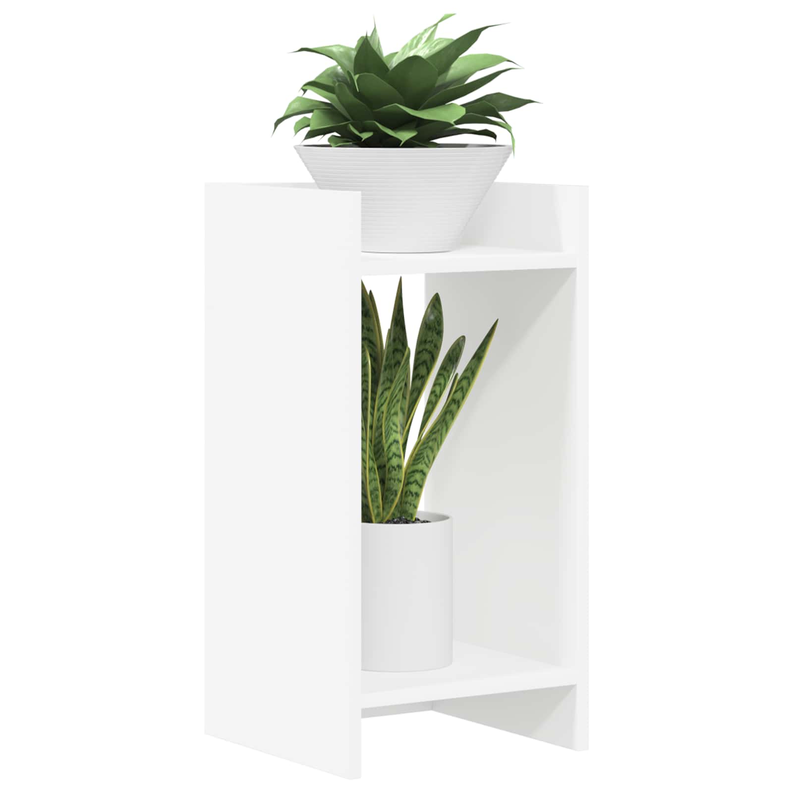 Pflanzenständer 2 pcs Weiß 30 x 30 x 60 cm Holzwerkstoff