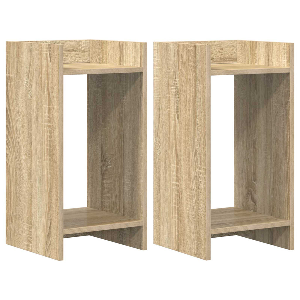 Pflanzenständer mit Regal 2 pcs Sonoma-Eiche 30 x 30 x 60 cm