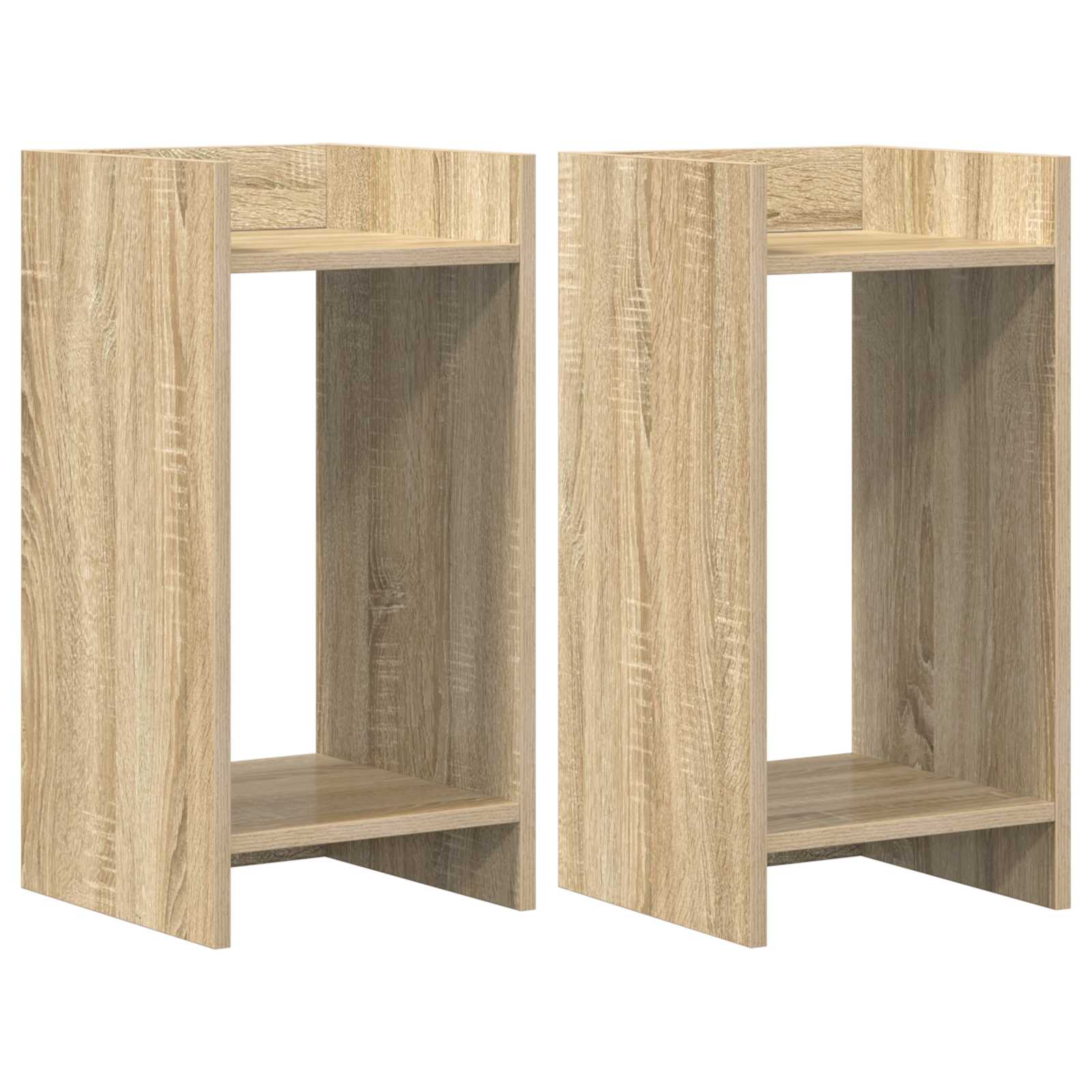 Pflanzenständer mit Regal 2 pcs Sonoma-Eiche 30 x 30 x 60 cm