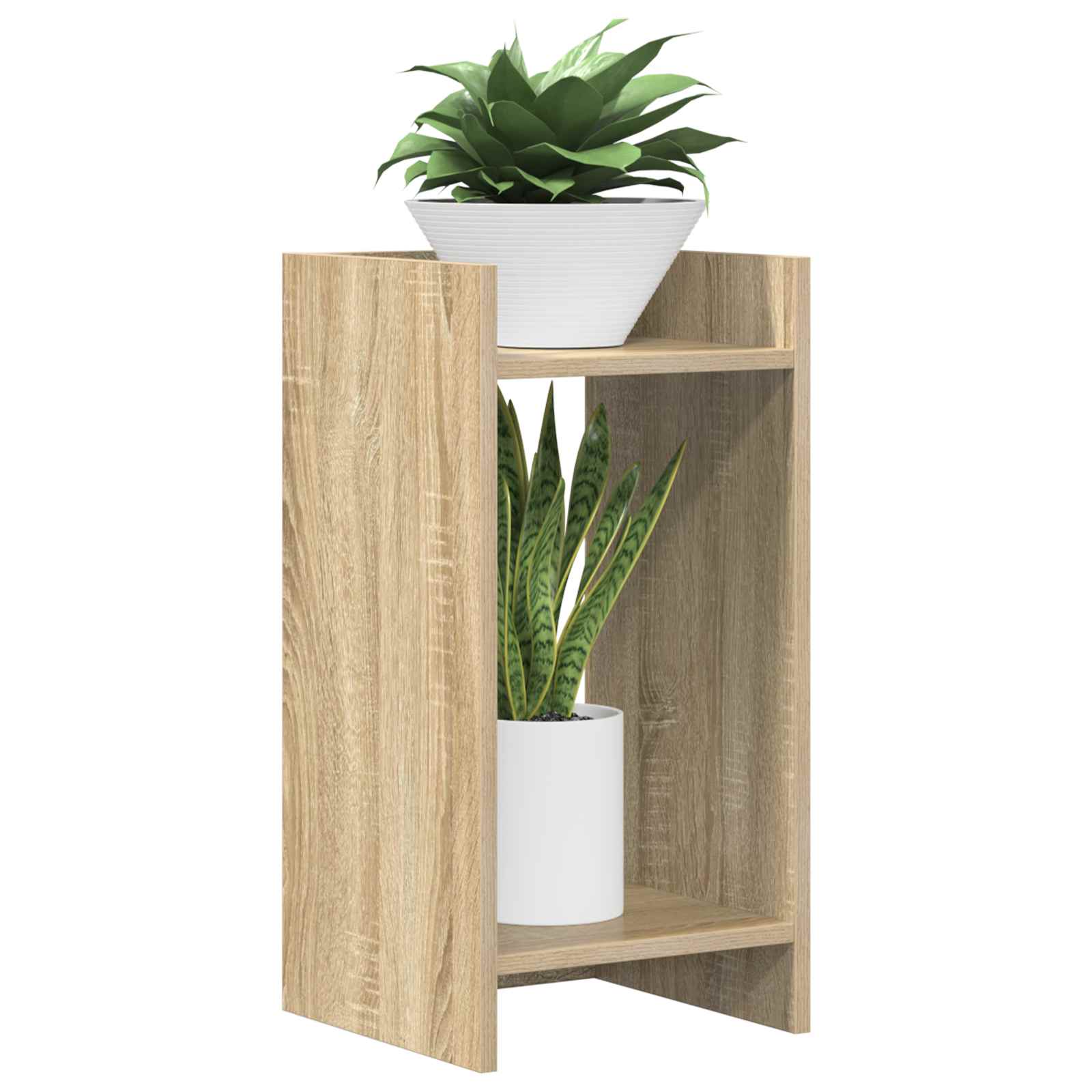 Pflanzenständer mit Regal 2 pcs Sonoma-Eiche 30 x 30 x 60 cm