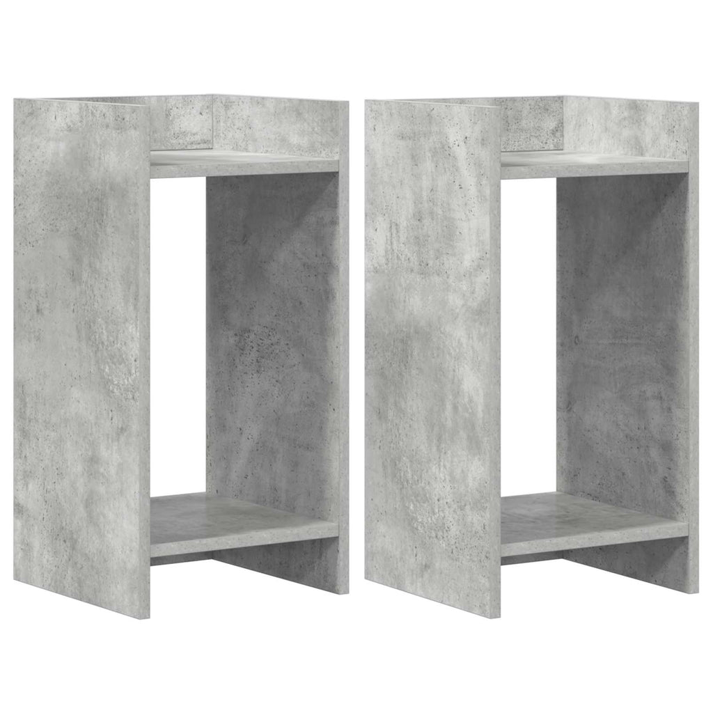 Pflanzenständer 2 pcs Betongrau 30 x 30 x 60 cm Holzwerkstoff