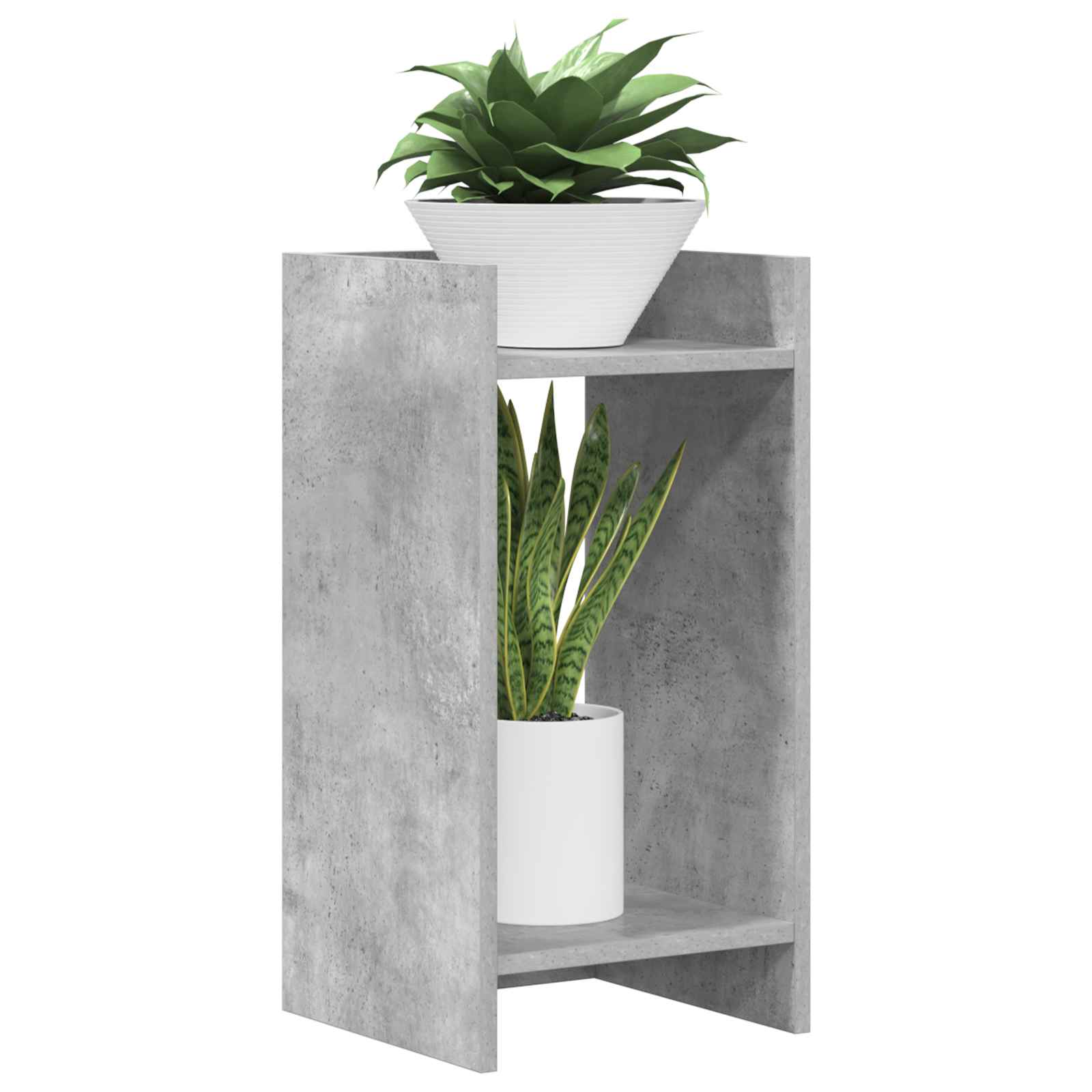 Pflanzenständer 2 pcs Betongrau 30 x 30 x 60 cm Holzwerkstoff