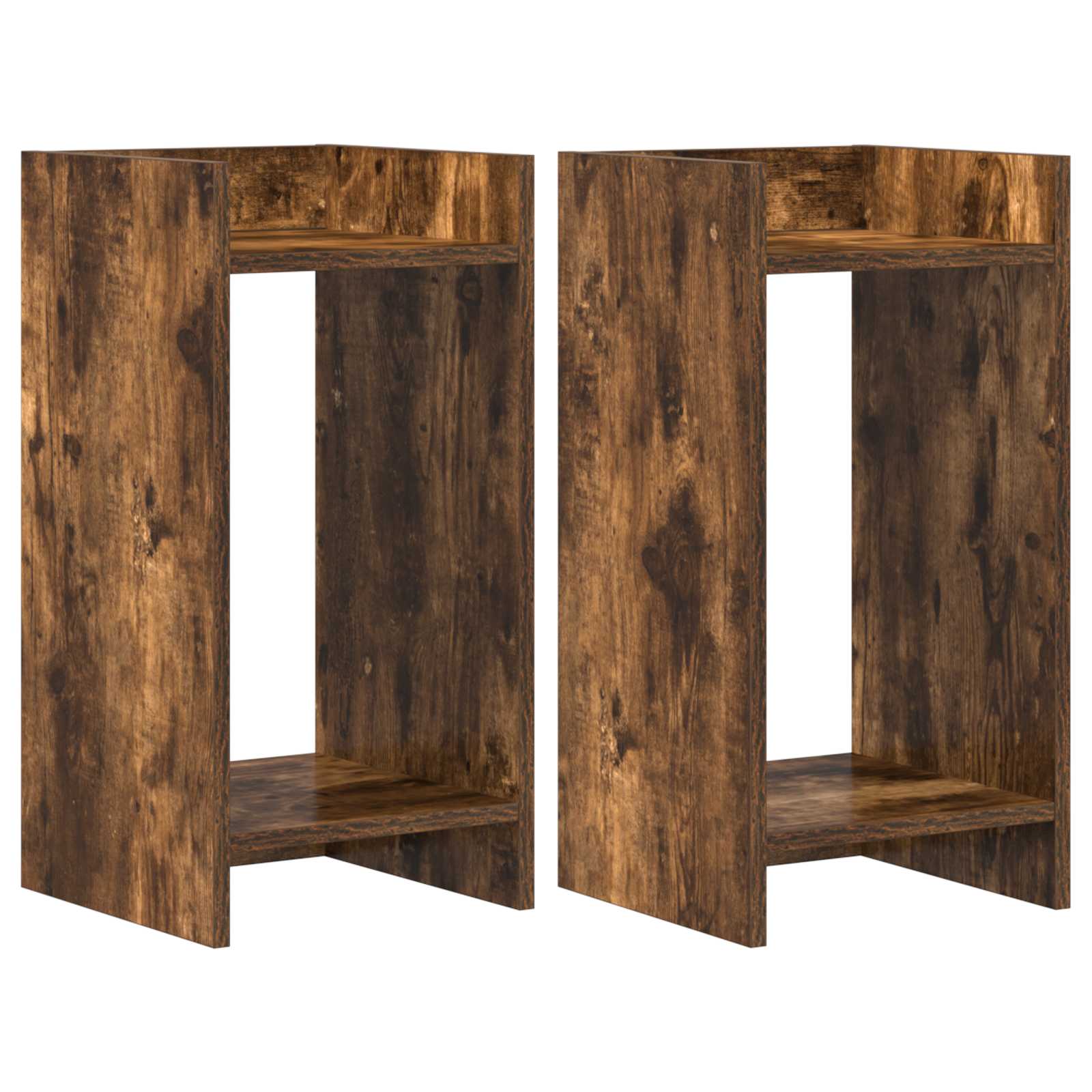 Pflanzenständer 2 pcs Geräucherte Eiche 30 x 30 x 60 cm