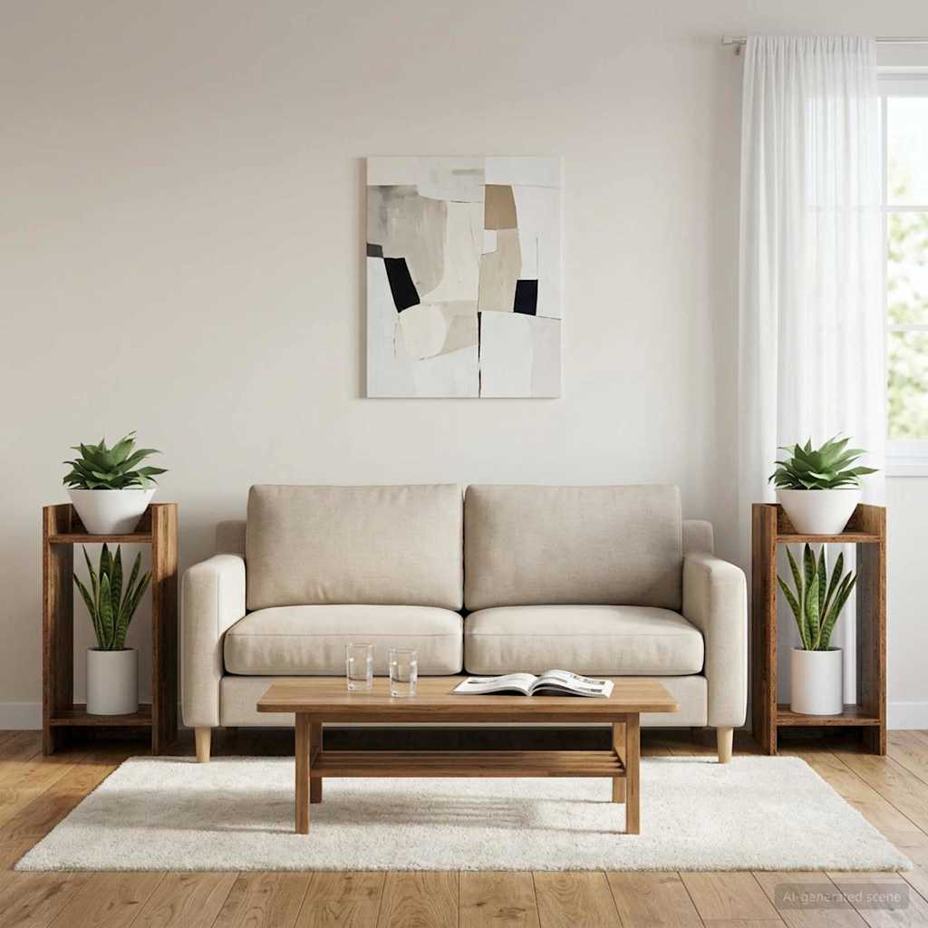 Pflanzenständer 2 pcs Altholz 30 x 30 x 60 cm Holzwerkstoff