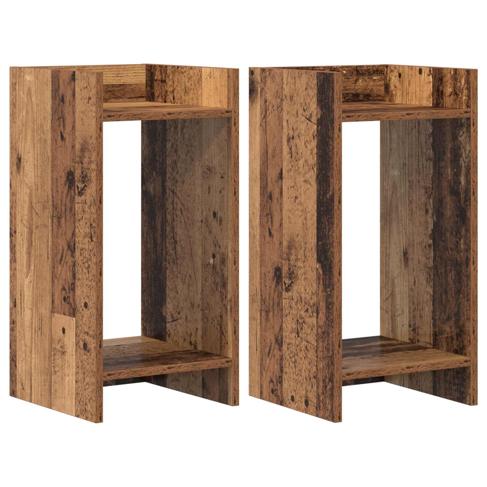 Pflanzenständer 2 pcs Altholz 30 x 30 x 60 cm Holzwerkstoff