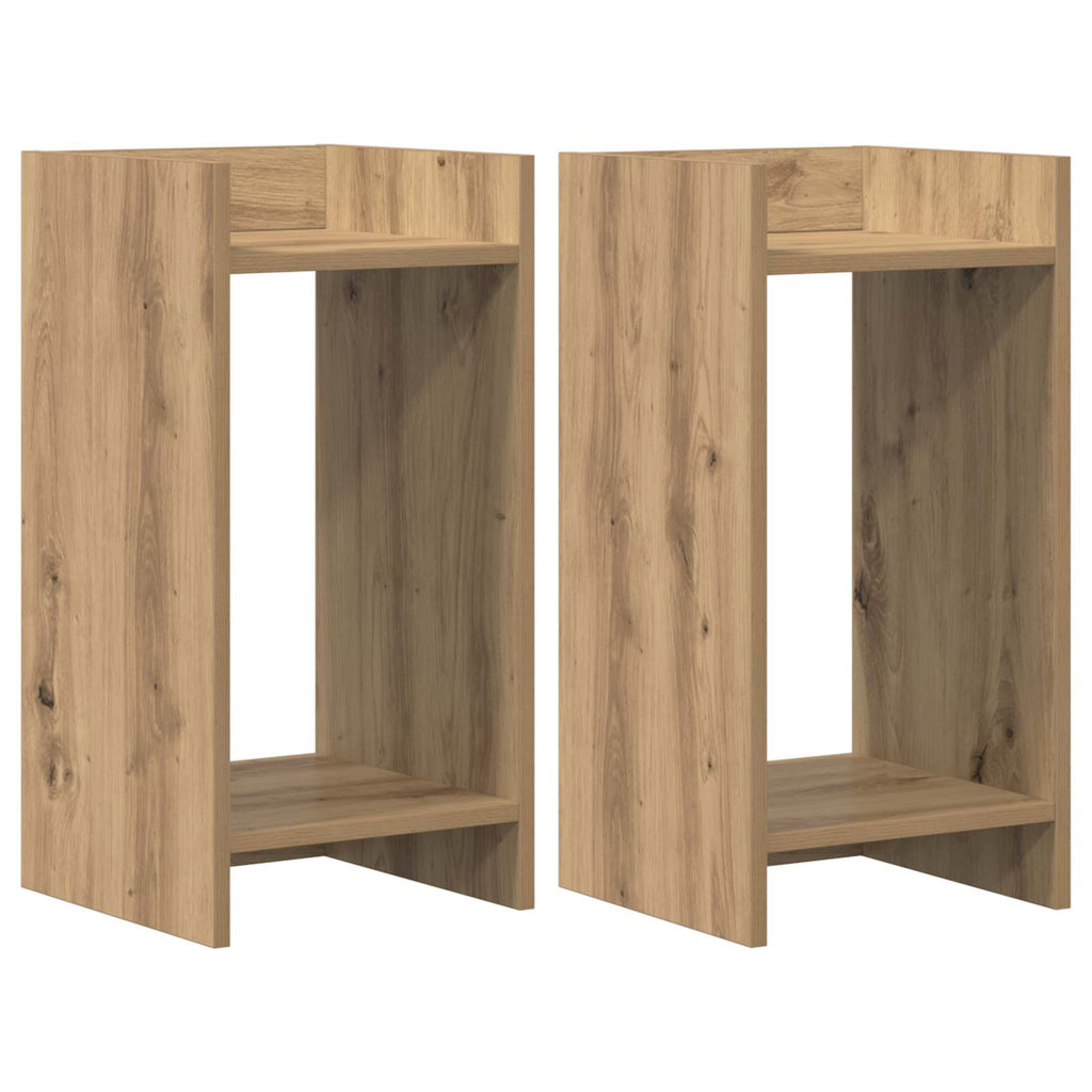 Pflanzenständer mit Regal 2 pcs Artisan-Eiche 30 x 30 x 60 cm
