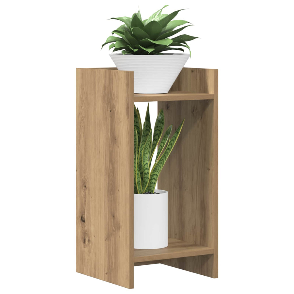 Pflanzenständer mit Regal 2 pcs Artisan-Eiche 30 x 30 x 60 cm