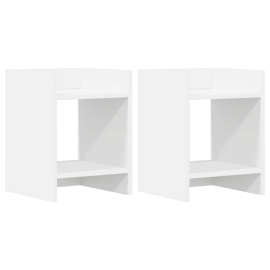 Pflanzenständer 2 pcs Weiß 30 x 30 x 40 cm Holzwerkstoff