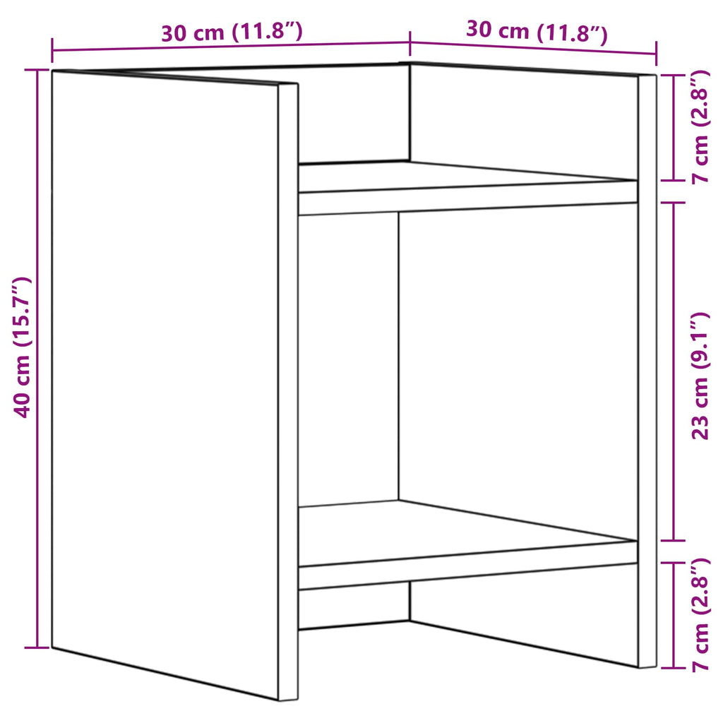 Pflanzenständer 2 pcs Weiß 30 x 30 x 40 cm Holzwerkstoff