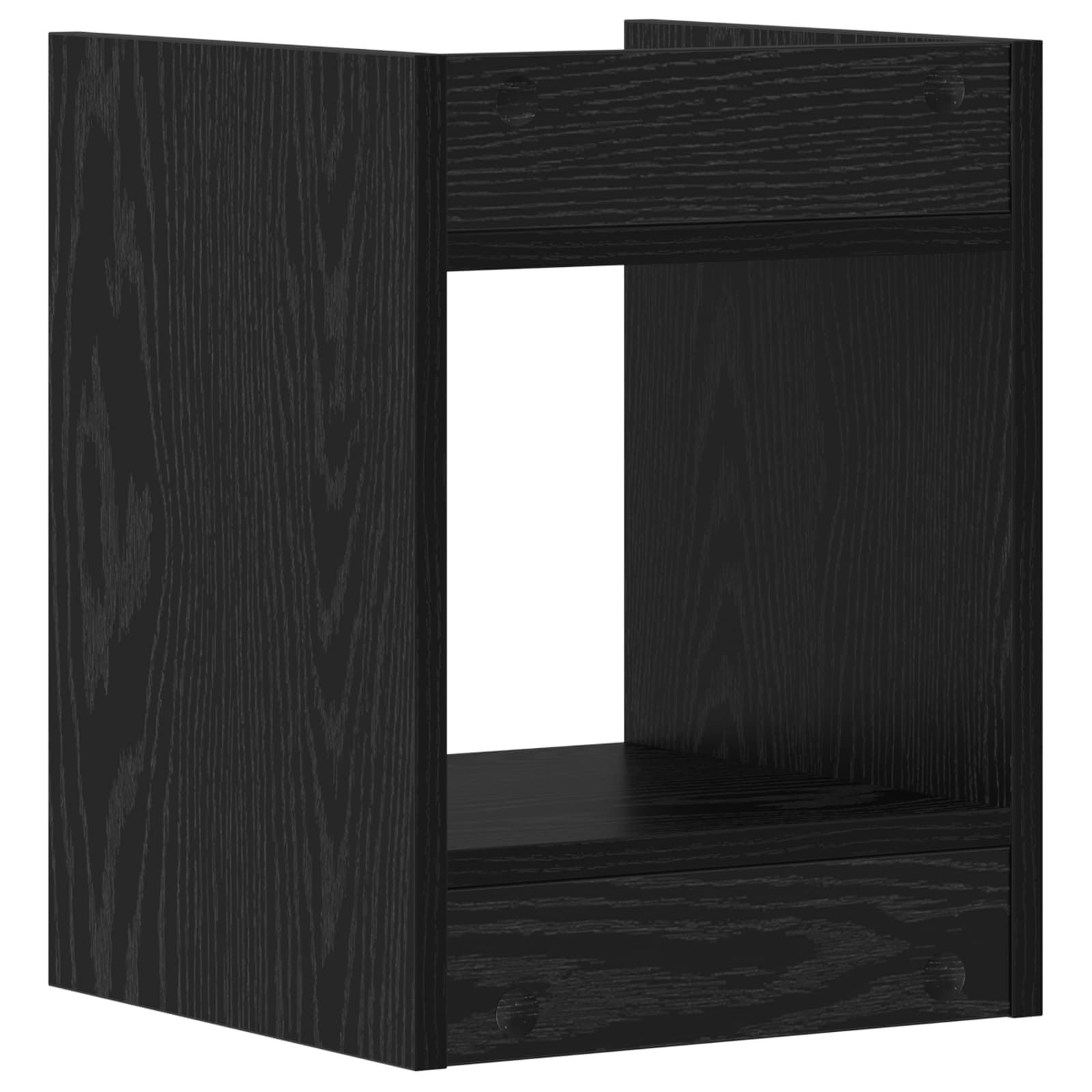 Pflanzenständer mit Regal 2 pcs Schwarze Eiche 30 x 30 x 40 cm