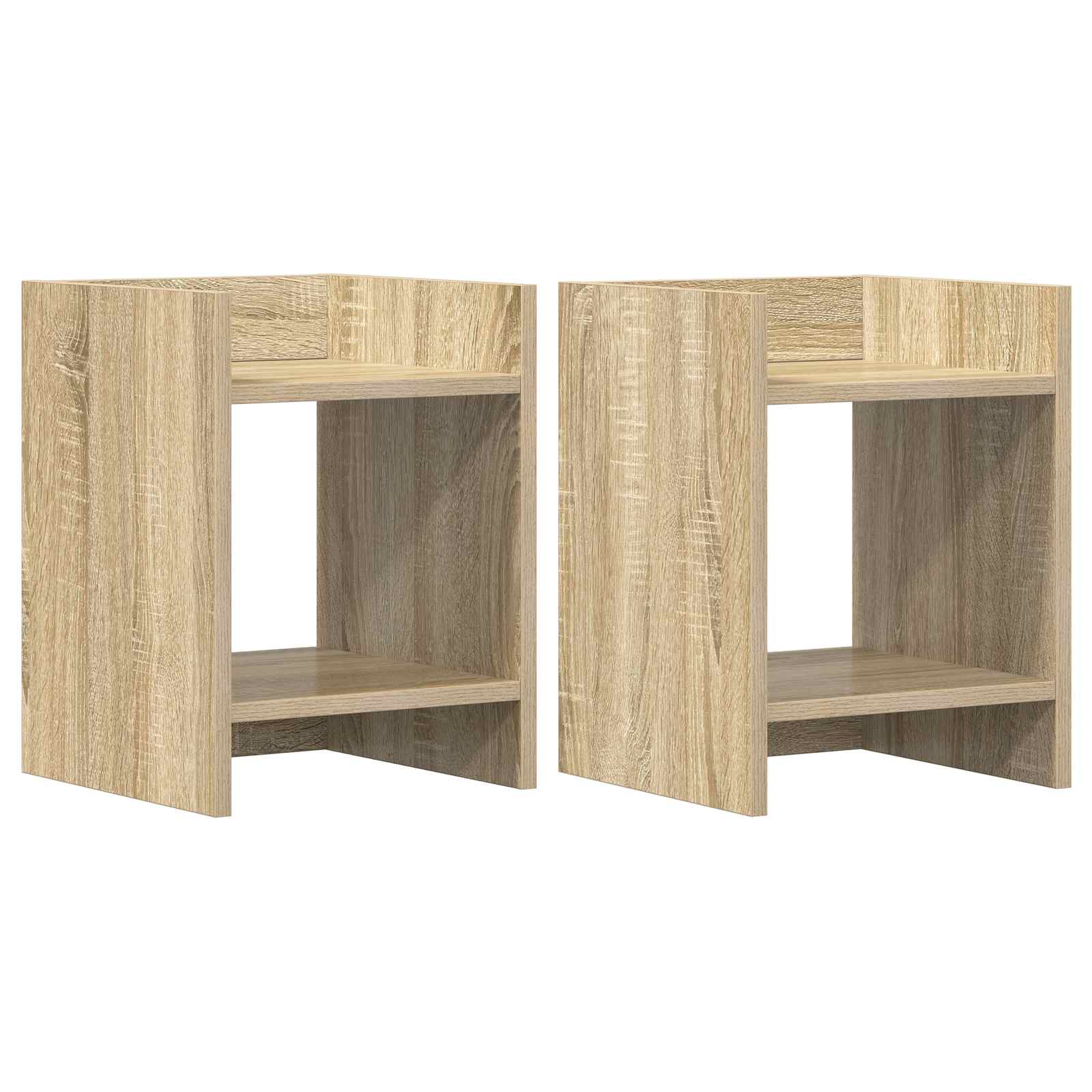 Pflanzenständer mit Regal 2 pcs Sonoma-Eiche 30 x 30 x 40 cm