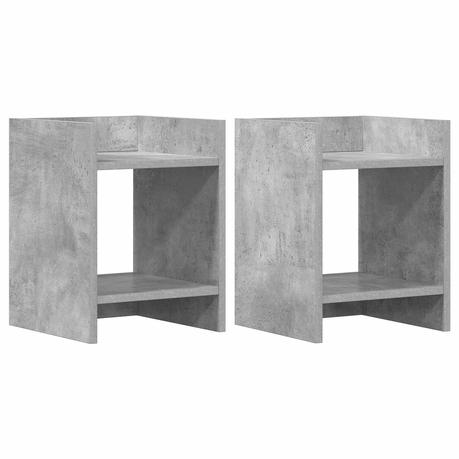 Pflanzenständer 2 pcs Betongrau 30 x 30 x 40 cm Holzwerkstoff