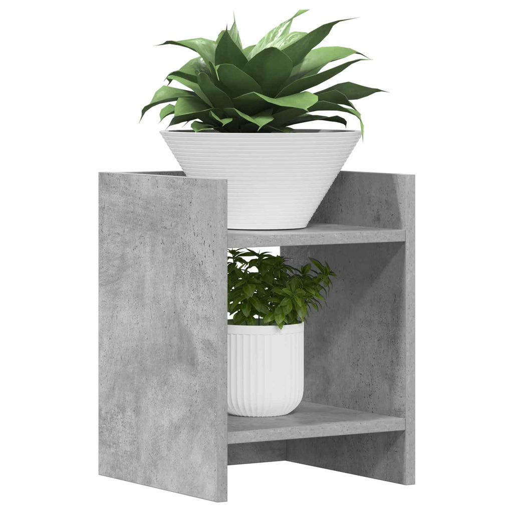 Pflanzenständer 2 pcs Betongrau 30 x 30 x 40 cm Holzwerkstoff