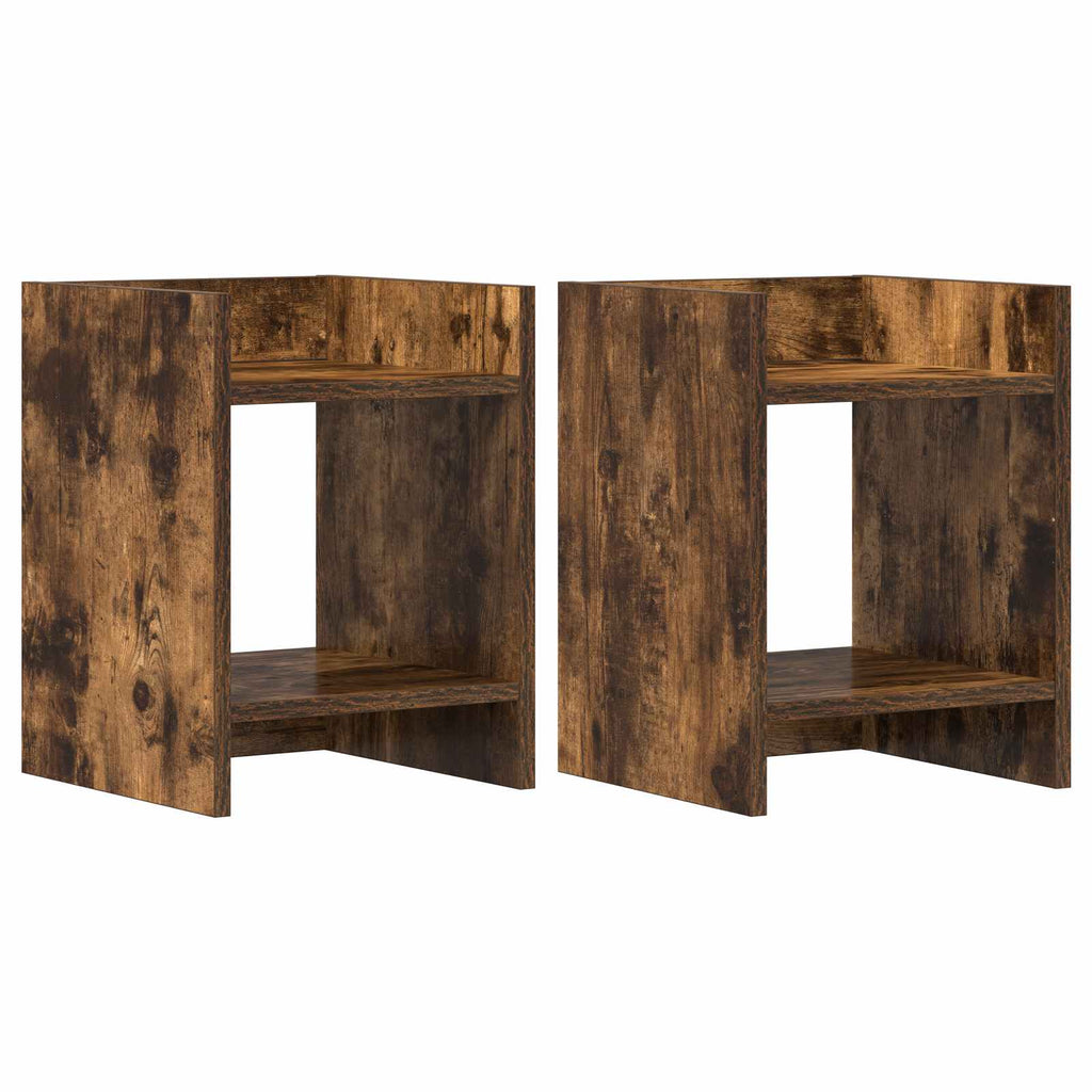 Pflanzenständer 2 pcs Geräucherte Eiche 30 x 30 x 40 cm