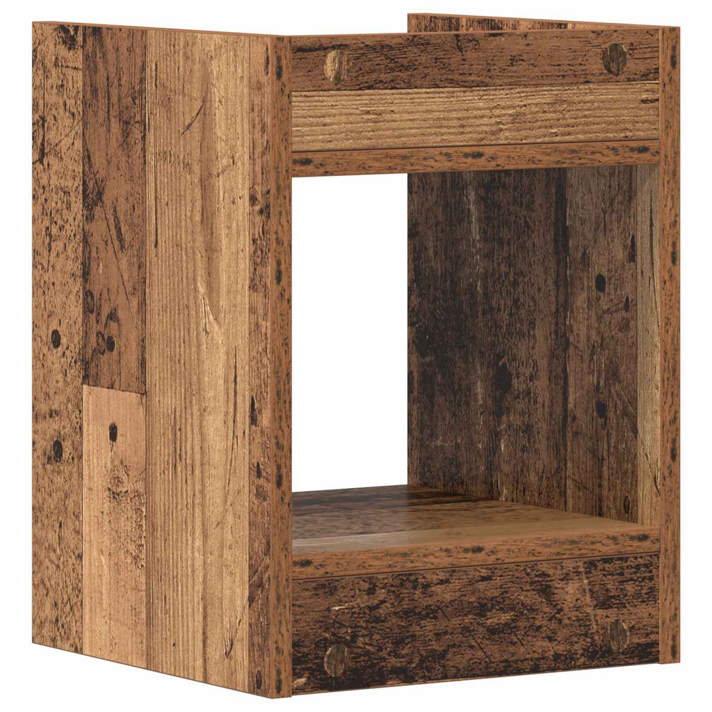 Pflanzenständer mit Regal Altholz 30 x 30 x 40 cm Holzwerkstoff