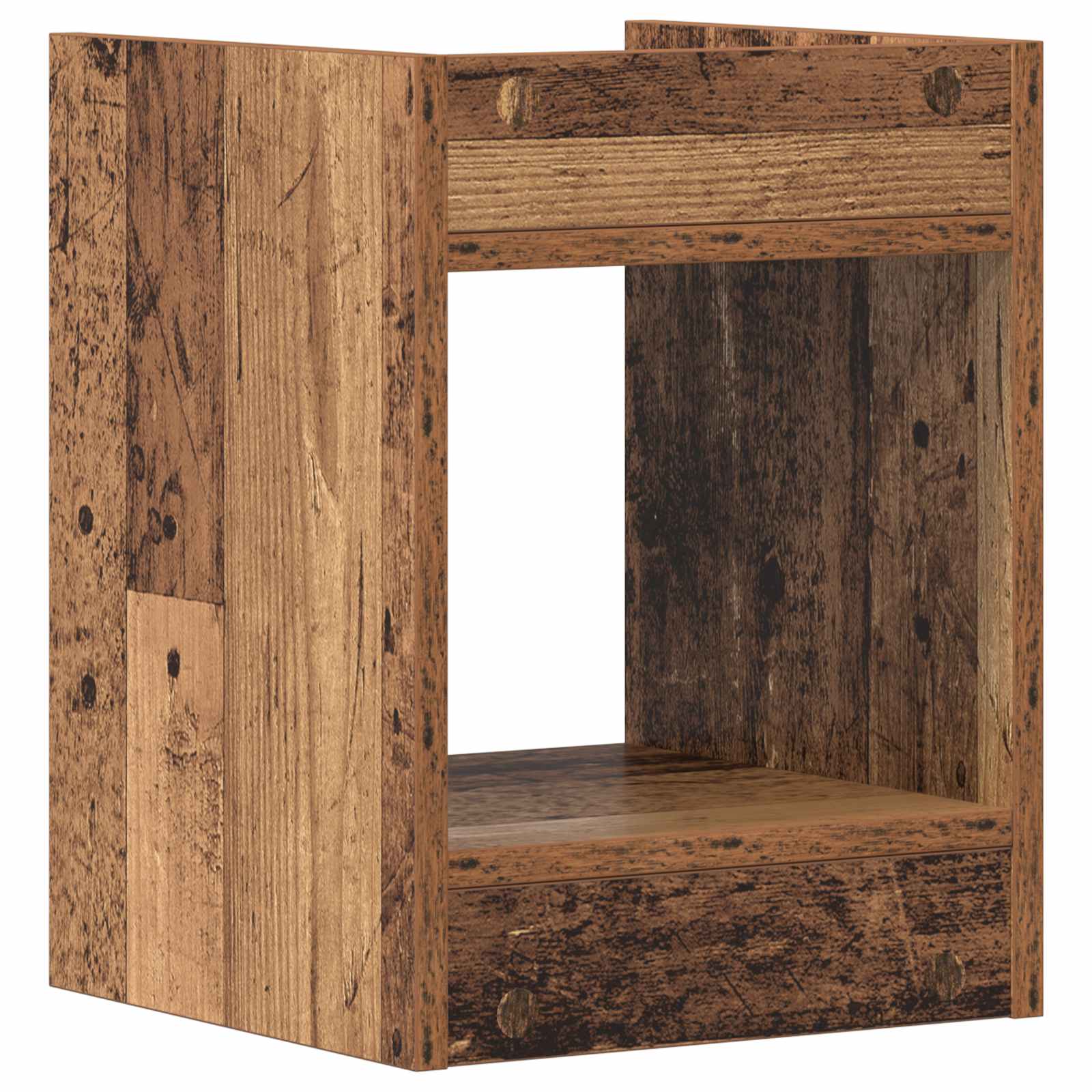 Pflanzenständer mit Regal Altholz 30 x 30 x 40 cm Holzwerkstoff