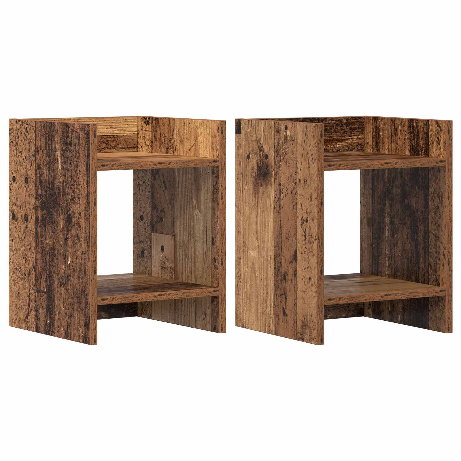 Pflanzenständer 2 pcs Altholz 30 x 30 x 40 cm Holzwerkstoff