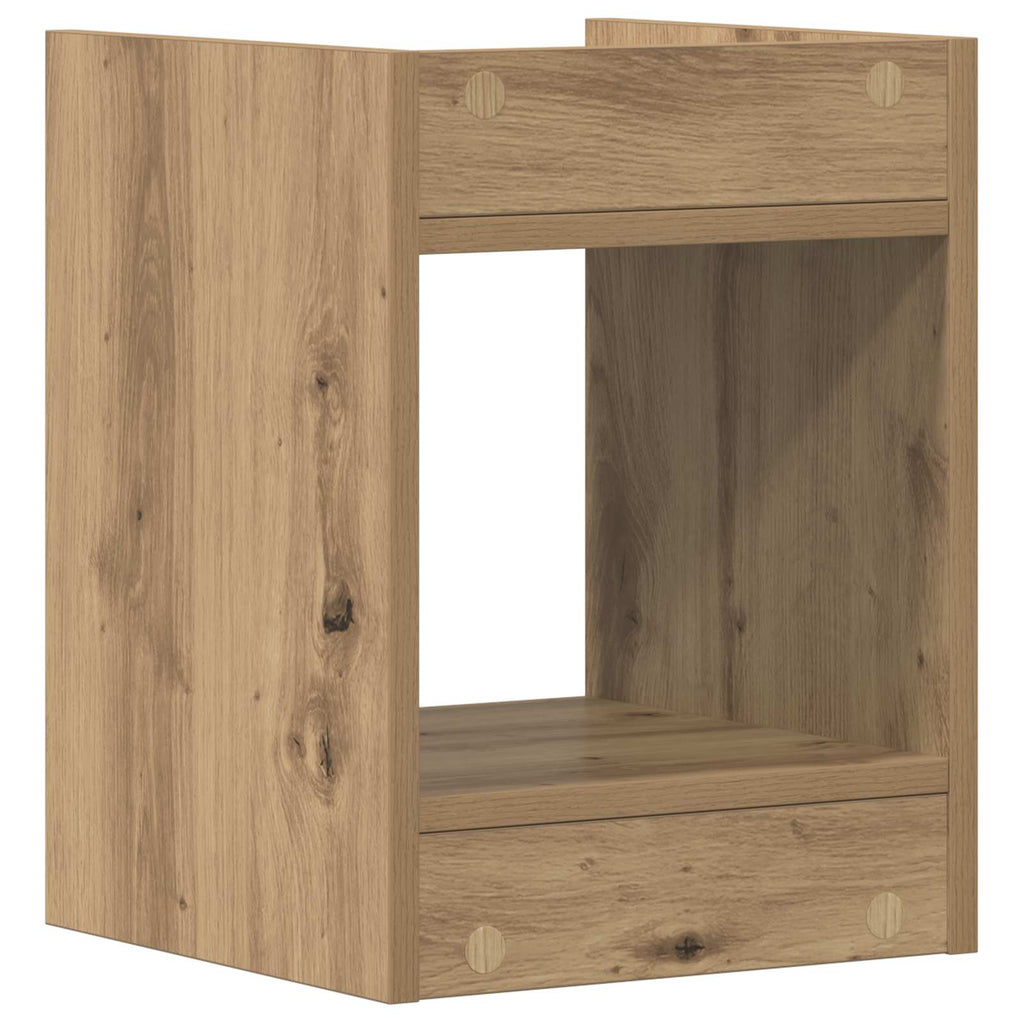 Pflanzenständer mit Regal 2 pcs Artisan-Eiche 30 x 30 x 40 cm
