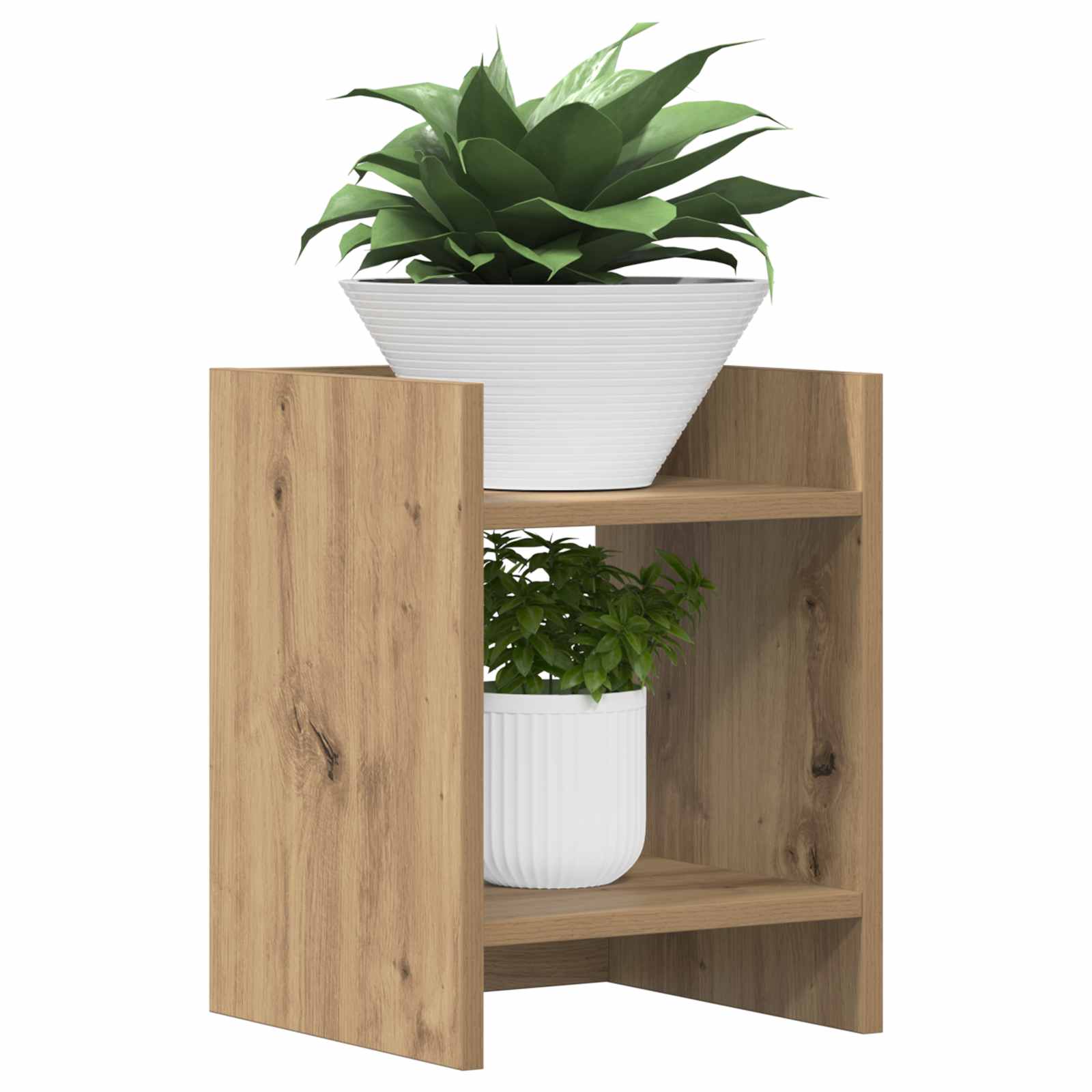 Pflanzenständer mit Regal 2 pcs Artisan-Eiche 30 x 30 x 40 cm