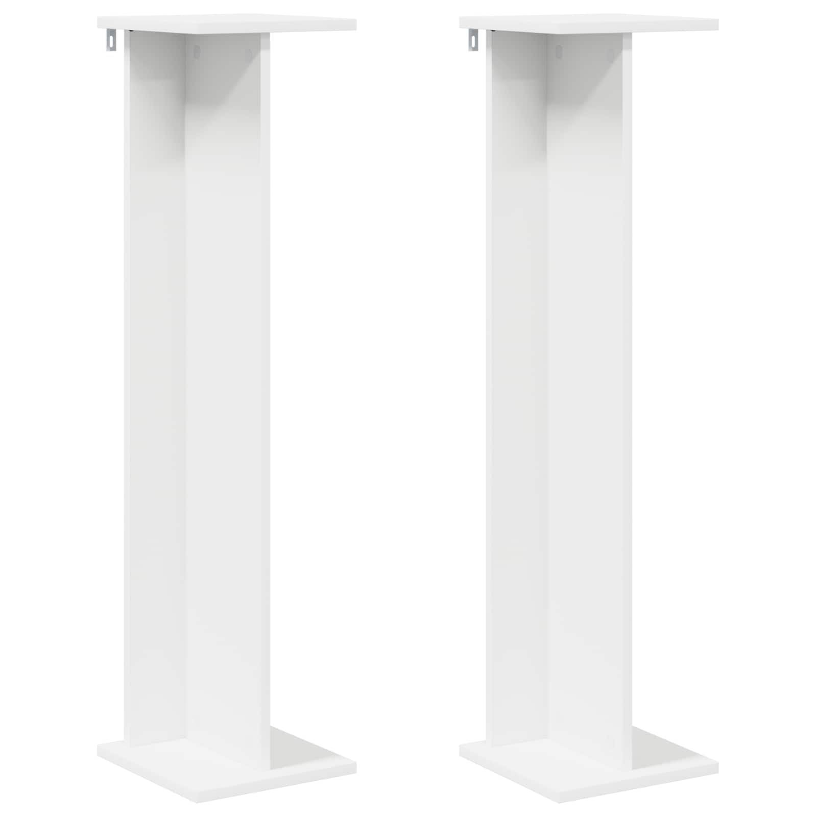 Pflanzenständer 2 pcs Weiß 25 x 25,5 x 100,5 cm Holzwerkstoff