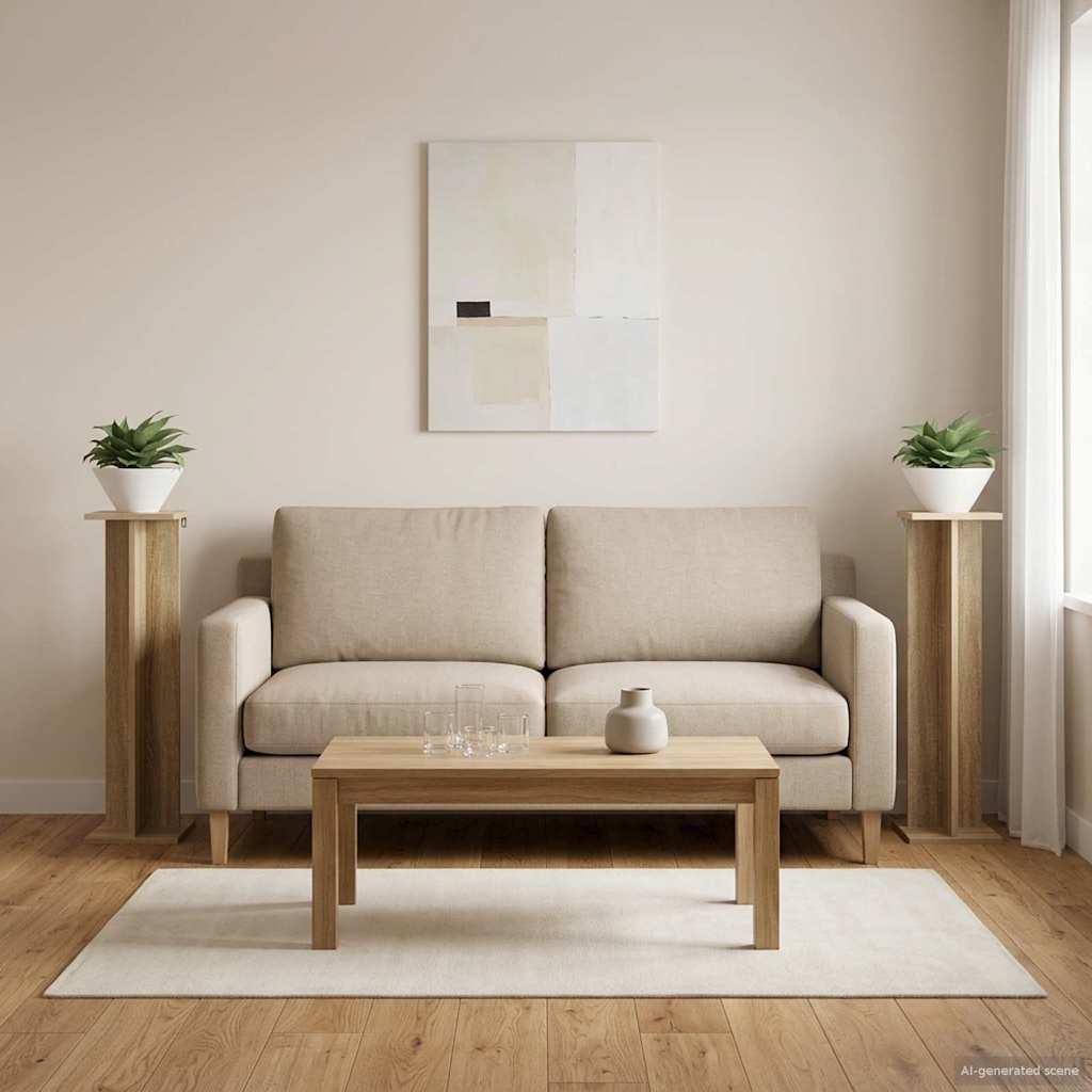 Pflanzenständer 2 pcs Sonoma-Eiche 25 x 25,5 x 100,5 cm