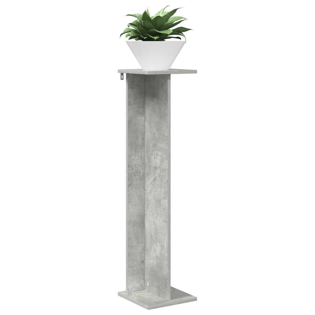 Pflanzenständer 2 pcs Betongrau 25 x 25,5 x 100,5 cm