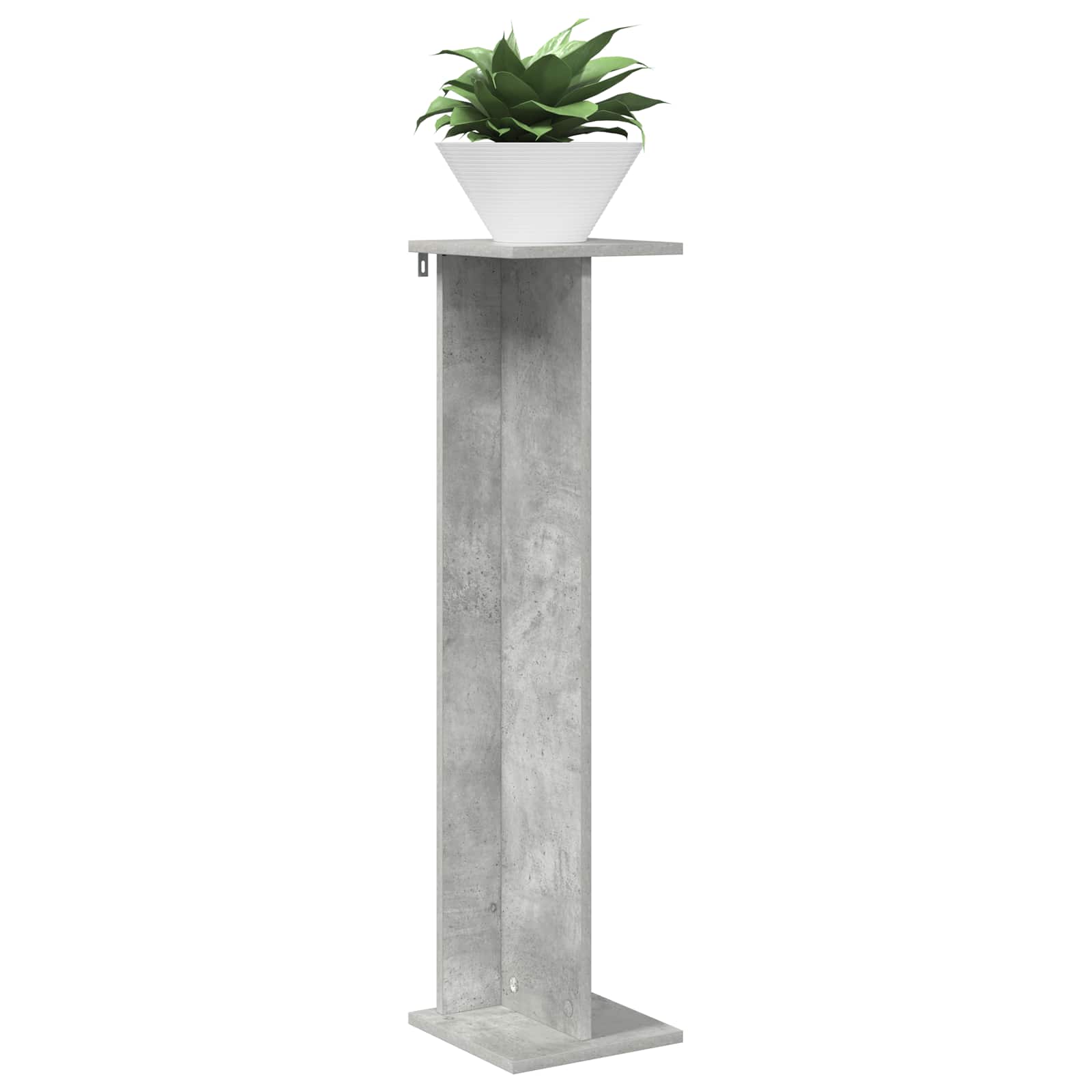 Pflanzenständer 2 pcs Betongrau 25 x 25,5 x 100,5 cm