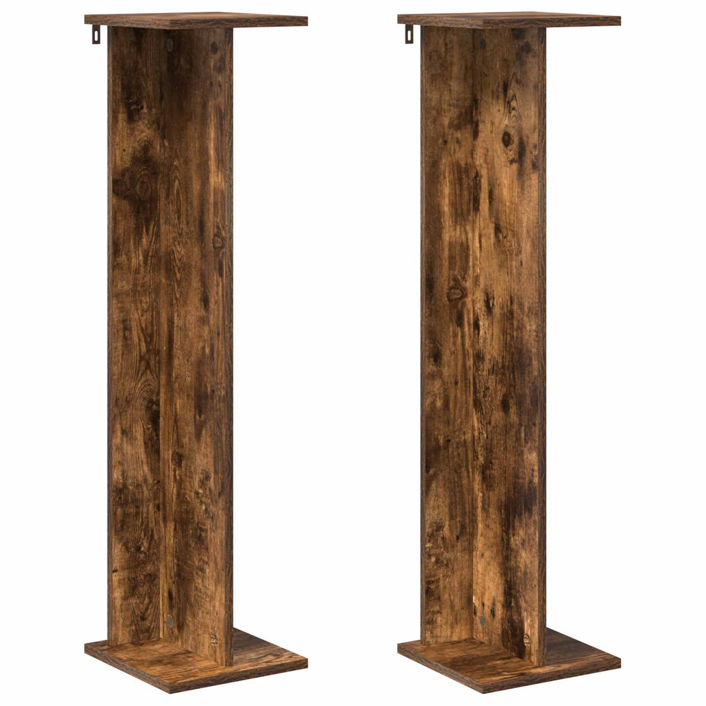 Pflanzenständer 2 pcs Geräucherte Eiche 25 x 25,5 x 100,5 cm