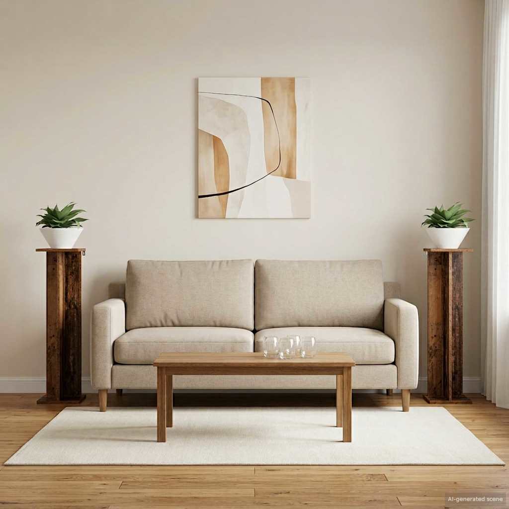 Pflanzenständer 2 pcs Altholz 25 x 25,5 x 100,5 cm